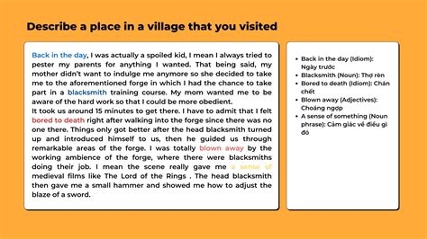 describe a village|Describe a Village or Suburban Area you Have Visited .